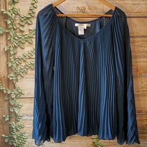 Studio M, Pleated teal top, Size L